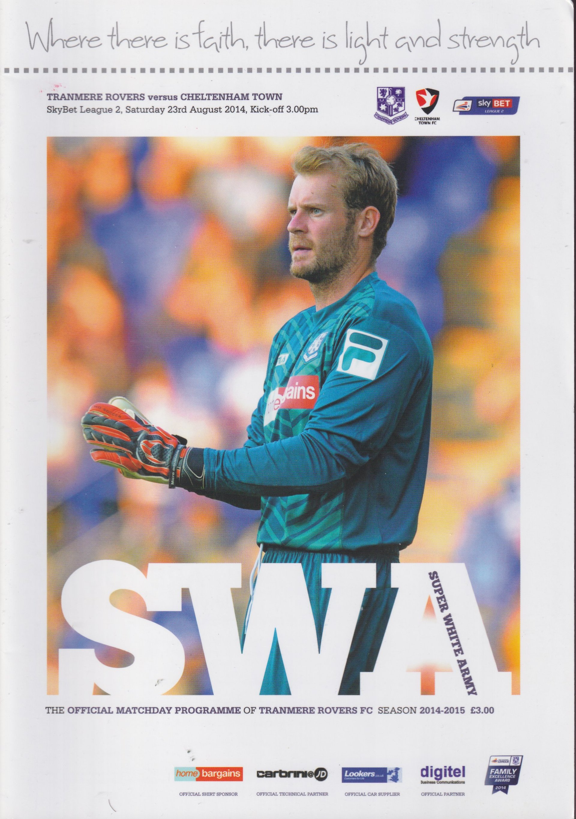 Tranmere Rovers v Cheltenham match programme